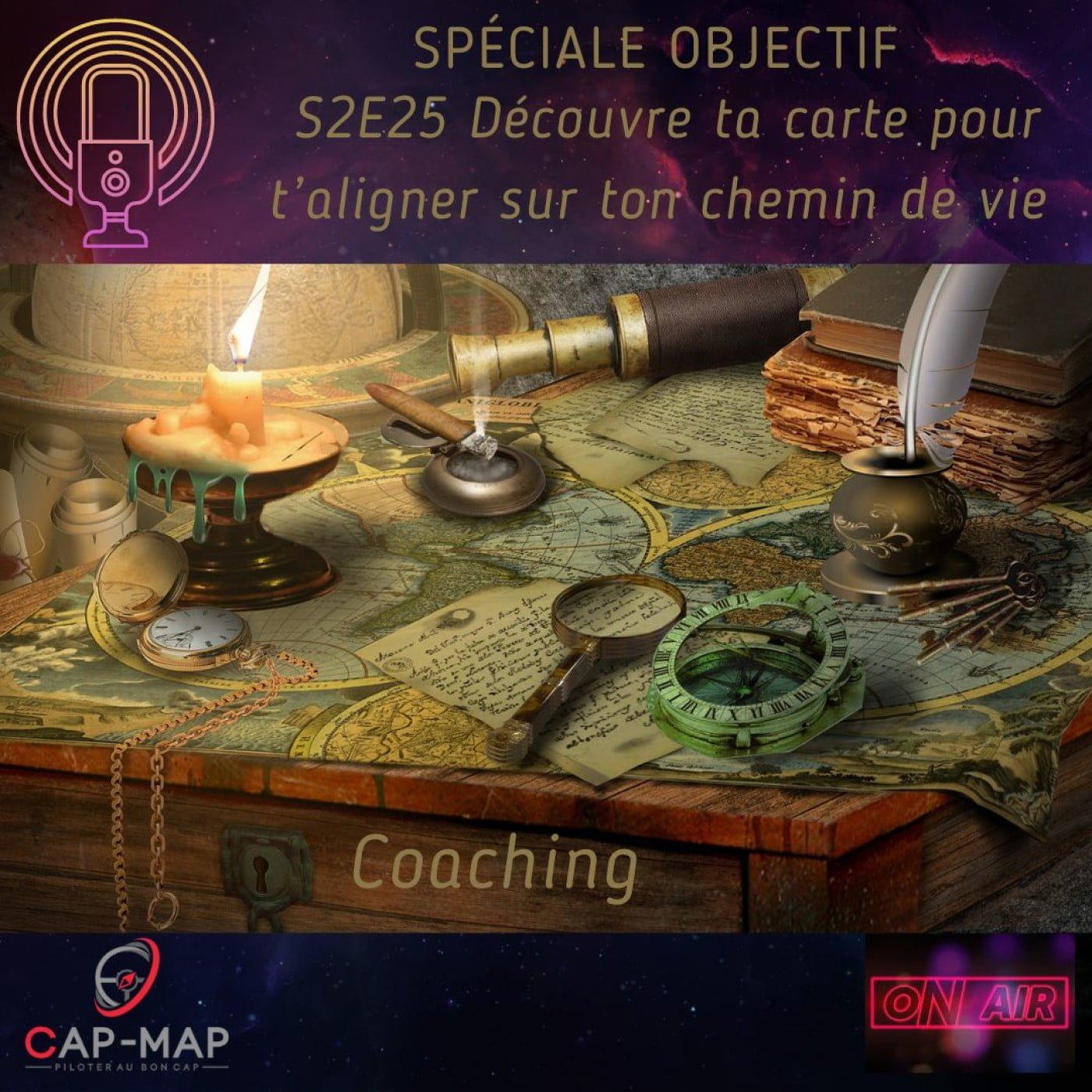 Perdu, retrouve ton chemin en créant ta propre carte pour t’aligner sur son chemin de vie. Spéciale objectif.